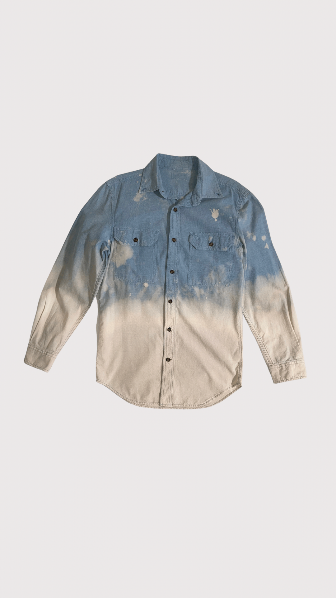 Men's upcycled bleached button down