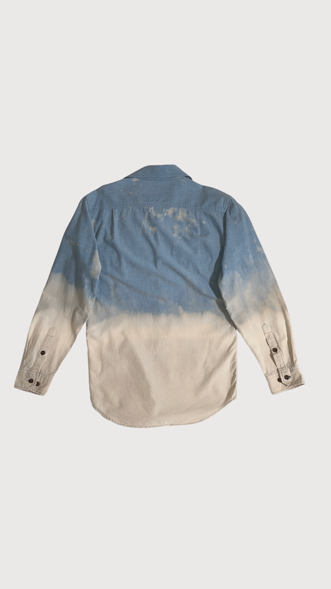 Men's upcycled bleached button down