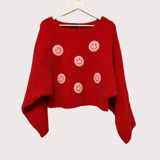 Smiley Cropped Sweater